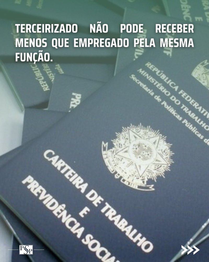 TERCEIRIZADO NÃO PODE RECEBER MENOS QUE EMPREGADO PELA MESMA FUNÇÃO